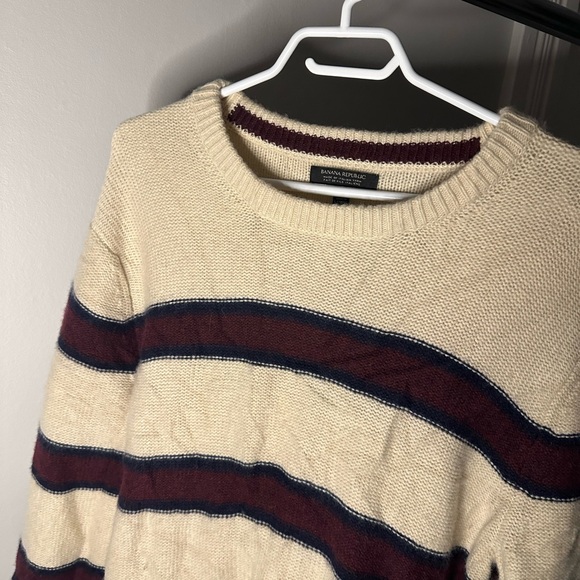 Banana Republic Beige Sweater with Stripes - Picture 1 of 2